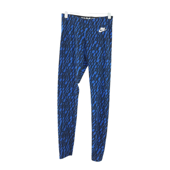 Nike Athletic Compression Yoga Leggings Women Small Stretch Mid Rise Multicolor - Picture 1 of 6